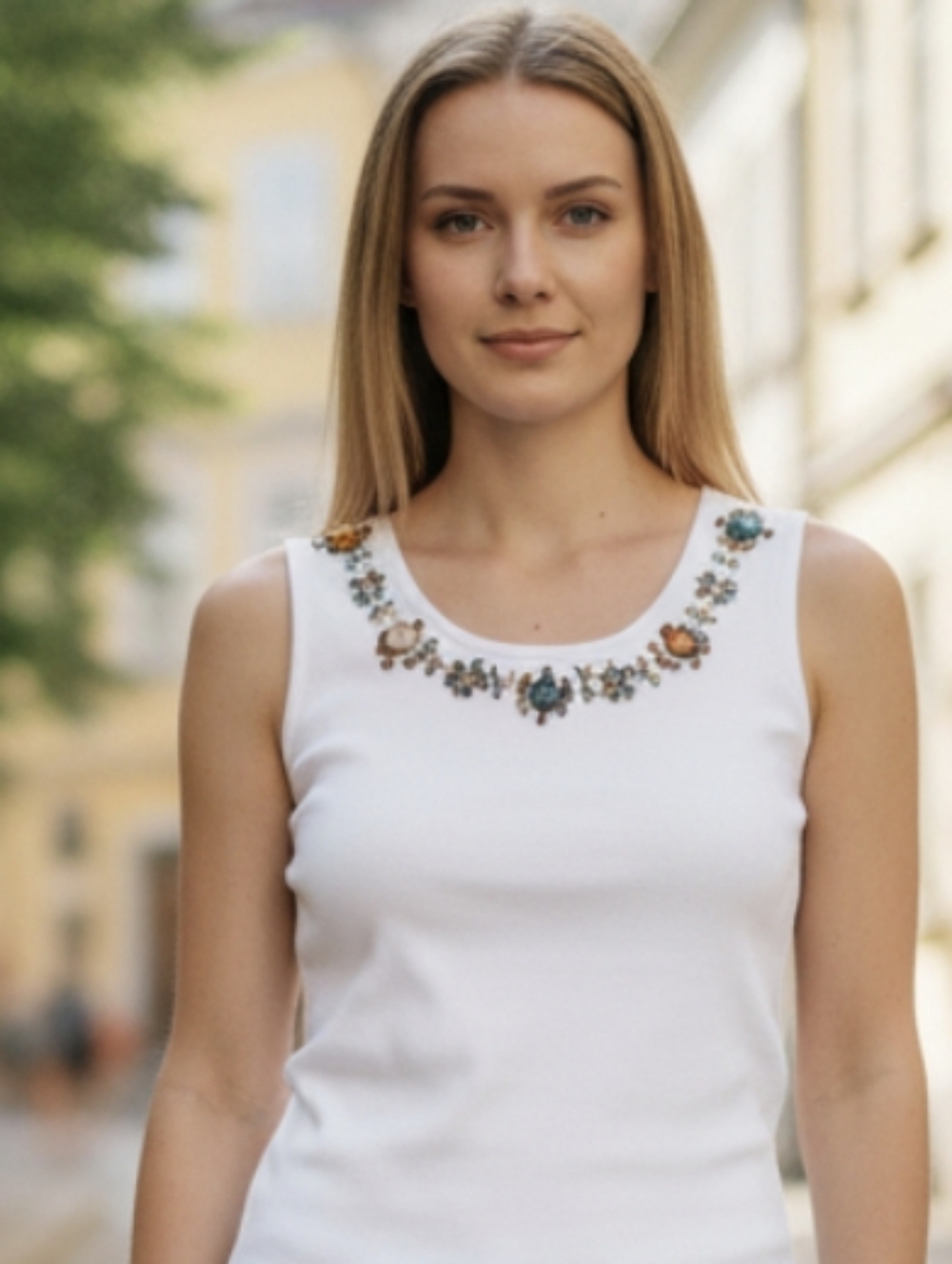 Joseph A. Size large tank with design